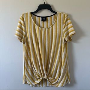 W5 striped short sleeve top